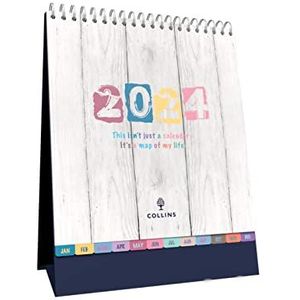 Collins Brighton BTDC-24 bureaukalender 2024 - lifestyle planner en organizer voor kantoor, werk, thuis en thuis - kalender januari tot december 2024 - wekelijks