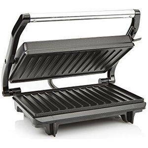 Tristar Contactgrill GR-2650 - Panini Grill en Tosti-ijzer- Anti-aanbaklaag - Zwevend deksel - 700W - RVS/Zwart