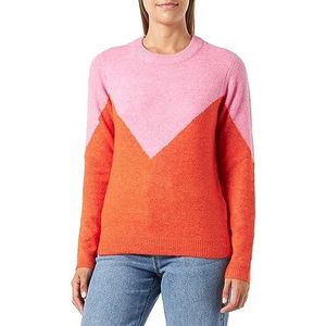 VERO MODA Vmplaza Ls Block Trui Ga Boo Sweatshirt voor dames, Roze zak.