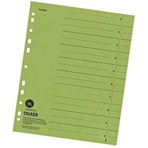Falken - Tussenbladen van gerecycled karton, A4, verpakking van 100 stuks, groen