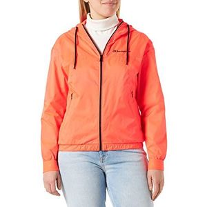 Champion Legacy Outdoor Coated Nylon Hooded Jacket, Dames Strawberry Pink, M, aardbeiroze