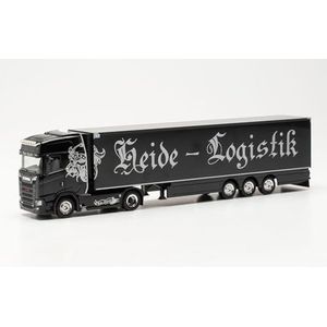 herpa Heide Logistik Scania CS 20 HD vrachtwagen, miniatuur in schaal 1:87, verzamelstuk, gemaakt in Duitsland, kunststof