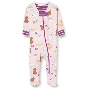 Hatley Organic Cotton Footed Sleepsuit pantoffels voor baby's, meisjes, Bloem Pups