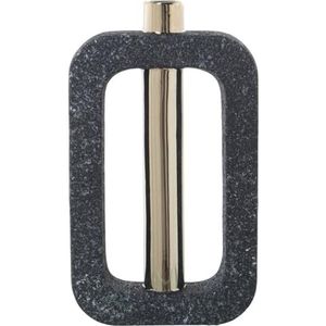 Alexandra House Living Gouden vaas donkergrijs keramiek 7 x 24 x 40 cm