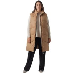 VERO MODA CURVE Gilet matelassé femme, Œil de tigre., 48