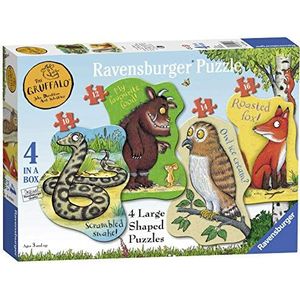 Ravensburger The Gruffalo? 4 grote puzzels (10, 12, 14, 16 stuks) voor kinderen vanaf 3 jaar, 7018, meerkleurig