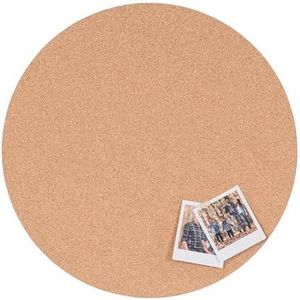 Bi-Office Eco kurkbord zonder lijst, natuurkurk aan beide zijden, rond 45 x 45 cm