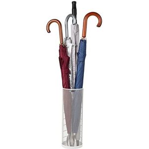 Mind Reader Network Collection Paraplustandaard, entree-organizer, stevige rand en bodem versterkt, metalen gaas, 14 x 14 x 40 cm (l x b x h), wit