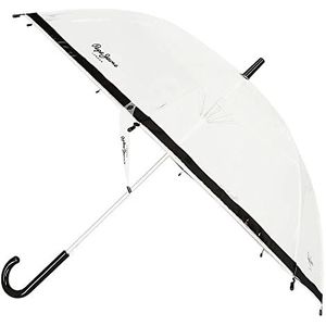 Pepe Jeans Lexy Paraplu zwart polyester met aluminium stok zwart, paraplu