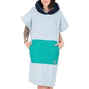 Deproc Active Parlee Beach Badponcho, surfponcho, verhuishulp, 100% katoen, lichtblauw, S lang, Lichtblauw