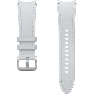 Samsung Galaxy Officiële hybride armband van eco-leer voor Galaxy Watch, zilver, S/M, elegant, zilver., Stijlvol