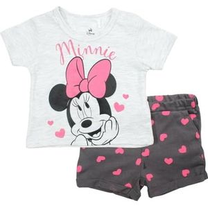 Baby Minnie set, comfortabele Disney kleding, perfect voor baby's met Minnie Mouse-design, wit, 12 maanden