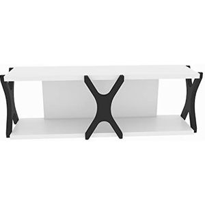 SEZA Decoratieve wandplank - zwevende plank - wandunit (wit/zwart)