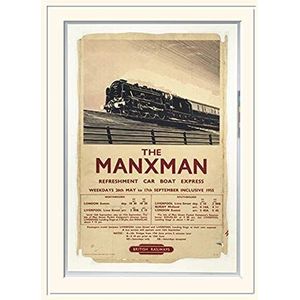 Pyramid International Isle of Man (The Manxman) - Souvenir-print 30 x 40 cm, papier, meerkleurig, 30 x 40 x 1,3 cm