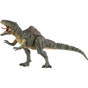 Mattel Jurassic World HXF57 Collection Hammond Figurine dinosaure Giganotosaure 21 points de mouvement, yeux en verre, queue filaire et langue mobile