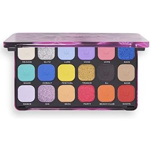 Makeup Revolution, Forever Flawless Oogschaduwpalet, Good Vibes Hype, 18 tinten, 19,8 g