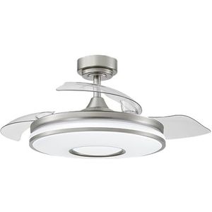 Eden pulse Plafondventilator van licht hout, 72 W, 5 bladen, 3 snelheden, 25 x 60 x 60 cm, afstandsbediening
