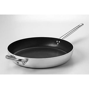 Agnelli Aluminum 5mm Nonstick Omelette Pan with Two Stainless Steel Handles, 11-Inches