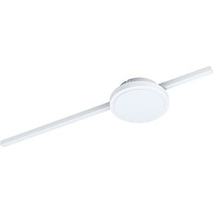 EGLO Sarginto Led-plafondlamp, 2 lampen, modern, minimalistisch, woonkamerlamp van metaal en kunststof, wit, warm wit, rond