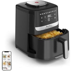 Moulinex Easy Fry Silence, Luchtfriteuse, 5 l, 1,5 kg, Silent-technologie, Easy Clean & Store-systeem, 10 programma's, zwart, EZ5528F0
