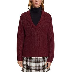 ESPRIT Collection Sweater dames, 601/bordeaux rood 2, XXL, 601/Bordeaux Red 2