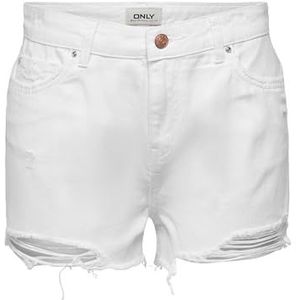 ONLY Onlpacy Hw Dnm Noos jeansshorts voor dames, Wit