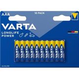 VARTA, Longlife Power AAA Micro LR03 alkaline-batterij, 4903121461, gemaakt in Duitsland, ideaal voor speelgoed, zaklantaarns, controllers en andere door batterij aangedreven apparaten (1)