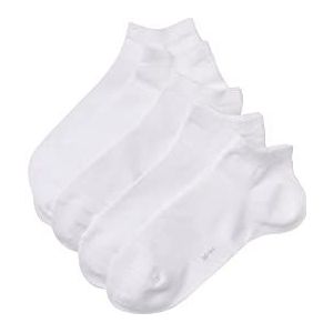 ESPRIT Solid 5 stuks korte katoenen effen sokken voor dames, 5 paar (5 stuks), Wit (Wit 2000)