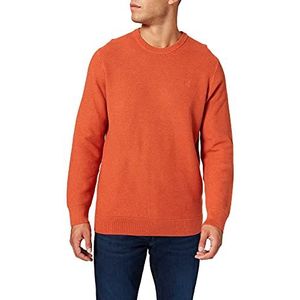 Hackett London Mouline Crew Textured Sweatshirt voor heren, Oranje 165