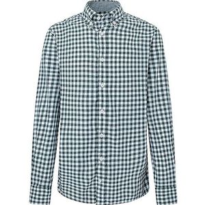 Hackett London Large Fine Gingham Herenhemd, Groen (groen/wit)