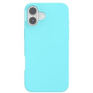PopSockets Beschermhoes voor iPhone 16 Plus, compatibel met MagSafe, telefoonhoes voor iPhone 16 Plus, compatibel met draadloos opladen, alleen hoes, blauwe vlinderstippen