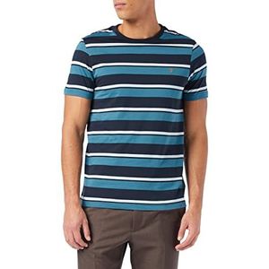 Farah Agawam Striped T-shirt voor heren, Blauw