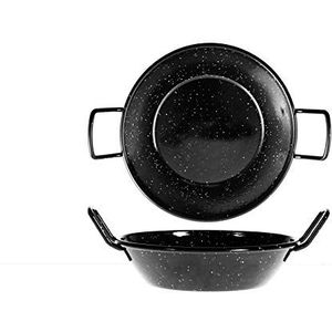 La Plat koekenpan, geëmailleerd, 18 cm, 2 handgrepen, zwart