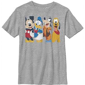 Disney Mickey Bro Time Panels Jongens T-Shirt, Grijs gemêleerd Athletic XS, Athletic grijs gemêleerd
