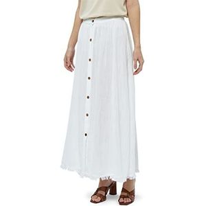 DESIRES Clara Jupe taille haute boutonnée pour femme, 0001 White, L