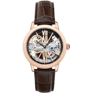 Earnshaw Automatisch horloge ES-8287-02, bruin, modern, Bruin, Modern