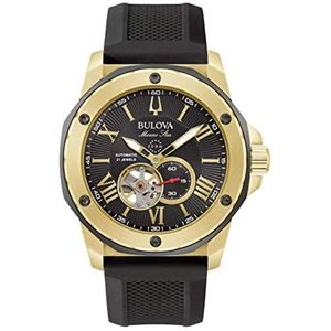 Bulova Automatic Watch 98A272, zwart, riem, zwart., riem