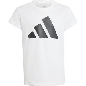 adidas Fille ESSENTIALS COTTON T-SHIRT, white/black, 13-14 Years