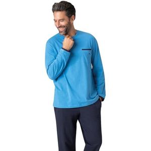 Eminence Chic Tijdloze pijamaset voor heren, Blauw (Low Navy Blue)