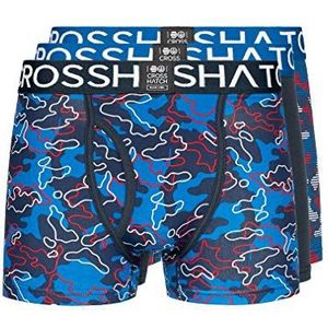 Crosshatch LINAMO Heren Boxer Shorts, Blauw, L