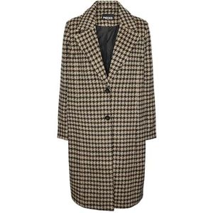 PIECES Pcandrea geruit jack Mm, zwart/patroon: pied-de-poule Silver Mink, XL, zwart/patroon: houndstooth Silver Mink