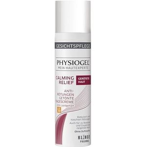 PHYSIOGEL Calming Relief Anti-roodheid getinte dagcrème SPF30 - rustgevende gezichtsverzorging voor rosacea en couperose gevoelige huid - gezichtscrème met ceramiden, uv-bescherming