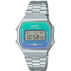 Casio Horloge A168WER-2AEF, zilver, armband, zilver., Armband