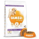 IAMS for Vitality Junior Hondenvoer droog - puppyvoer voor puppy's van 1-12 maanden, geschikt voor grote rassen, 12 kg
