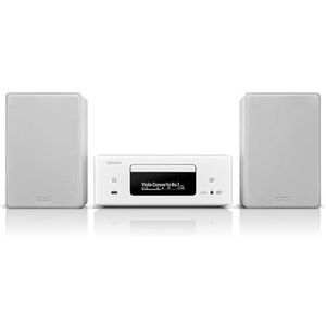 Denon CEOL N-12DAB Compact hifi-systeem met luidsprekers, cd-speler, muziekstreaming, HEOS multiroom, bluetooth, wifi, AirPlay 2, compatibel met Alexa, 2 optische tv-ingangen, DAB+ radio