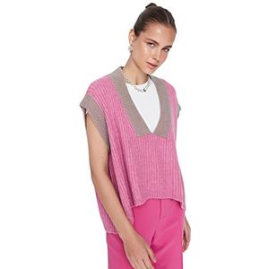 Trendyol oversized vest, roze, maat M, Roze