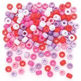 Baker Ross AX623 Kleurrijke parels, 750 stuks, rood, roze en paars voor kindersieraden, handwerk, 6 mm