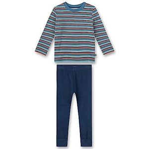 Sanetta Lange pyjama voor jongens van badstof | Comfortabele pyjama voor jongens lang | Pyjamaset maat, Blauw