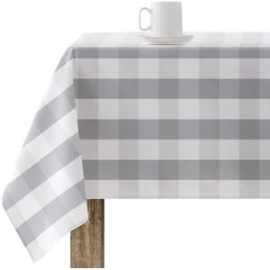 BELUM hars tafelkleed bescherming tegen vlekken 0120-100, Gingham-Karo grootte 100 x 140 cm, vlekbescherming niet tafelzeil tafelkleed, Gingham-grijs, tafelkleed 100% biologisch katoen