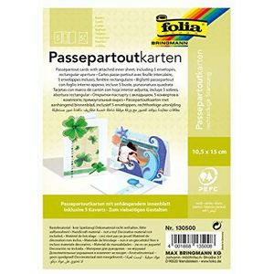 Folia Passe-partout met rechthoekige gaten, 10,5 x 15 cm en enveloppen, Duitse versie